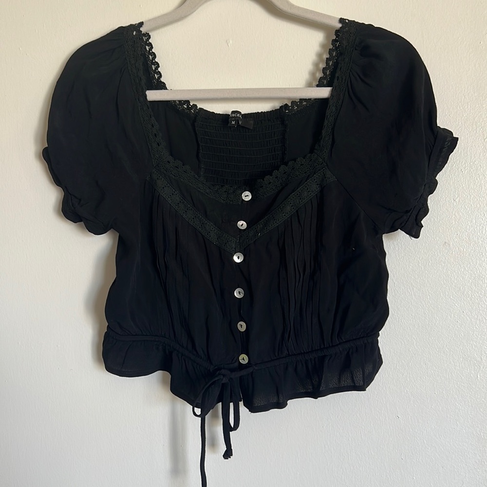 Olivaceous Black Crop Top